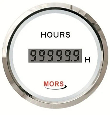 Mors Dijital Motor Zaman Saati Beyaz