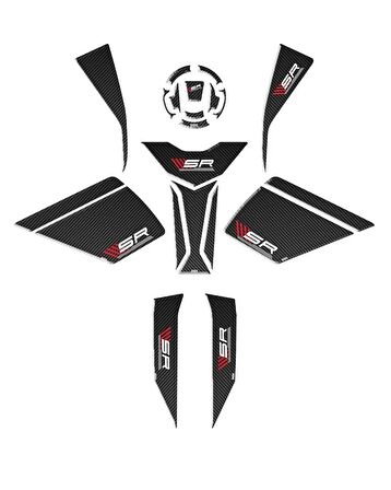 CF Moto 450 SR Tank Pad Kırmızı Full Set 002