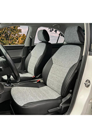 Skoda Rapid Araca Özel Oto Koltuk Kılıfı - Keten ve 1. Kalite Deri