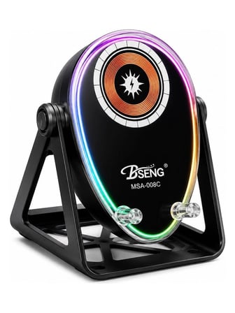 10W Kablosuz Şarj Telefon Tutucu HOPARLÖR, 360° Döner Rgb Led, Telefon Ses Yükseltici Hoparlör Standı BLUETOOTH HOPARLÖR