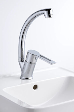 Defne Mix Kuğu Lavabo Bataryası Çift Su Girişli Garantili