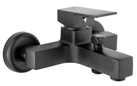 Alto Siyah Banyo Duş Musluğu 5 Yıl Garantili Batarya