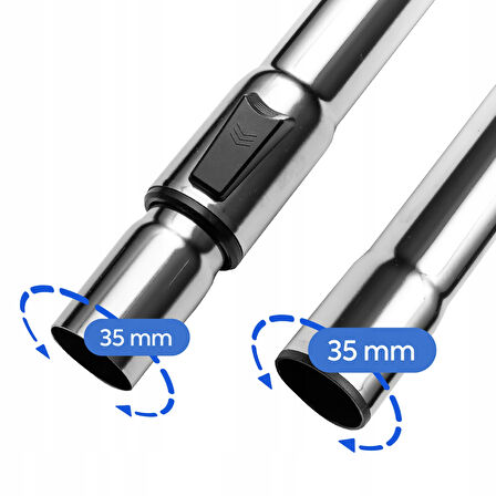 srfn ticaret Universal Teleskopik Çelik Süpürge Borusu - 35 mm