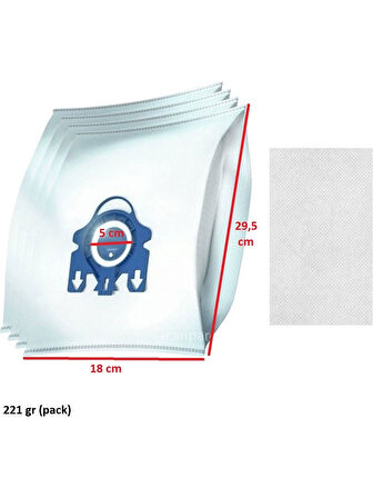 srfn ticaret Miele GN Uyumlu Elektrikli Süpürge Toz Torbası 4'lü Paket