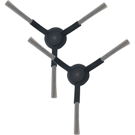 Srfn Ticaret Xiaomi Vacuum Mop S10 (B106GL) Uyumlu 4 Adet Yan Fırça (Siyah)