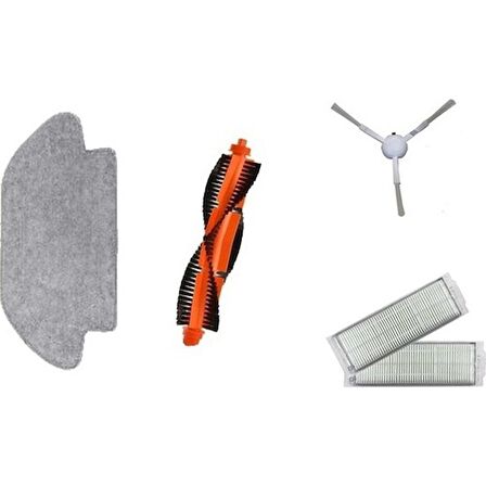 Srfn Ticaret Vacuum Mop Pro Seti: 1 Adet Fiber Mop Bezi - 2 Adet Hepa Filtre - 1 Adet Yan Fırça - 1 Adet Ana Fırça