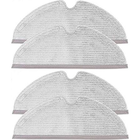 Srfn Ticaret Roborock S55 Uyumlu 4'lü Mop Fiber Bezi (4 Adet)