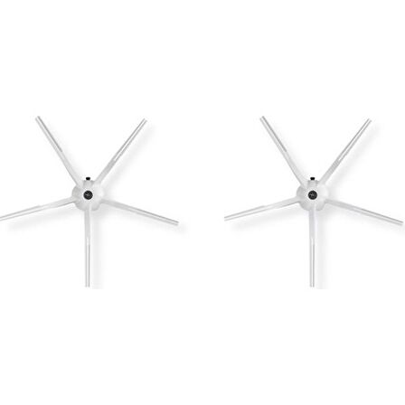 Srfn Ticaret Roborock S6 Pure Uyumlu 2'li Yan Fırça Beyaz (2 Adet)