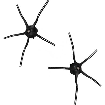 Srfn Ticaret Xiaomi Roborock S5-S50-S51-S55-S6-S6 Pure-S5 Max Robot Süpürge 5 Kollu Fırça (2 Adet Siyah)