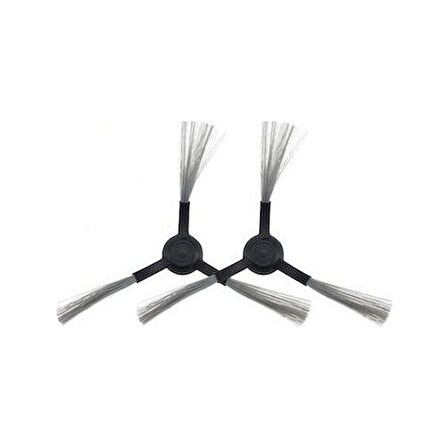 Srfn Ticaret Xiaomi Vacuum Mop Pro Viomi V2, V3 (STYTJ02YM) Uyumlu 4 Adet Yan Fırça (Siyah)