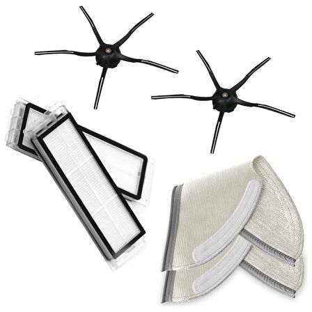Srfn Ticaret Roborock S5 Max, S6 Maxv, S6 Pure Uyumlu Yenileme Seti 6 Parça