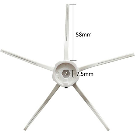 srfn ticaret Xiaomi Roborock Roborock S8 Pro Ultra / S8 + / S8 5 Kollu Fırça (2 Adet Beyaz)