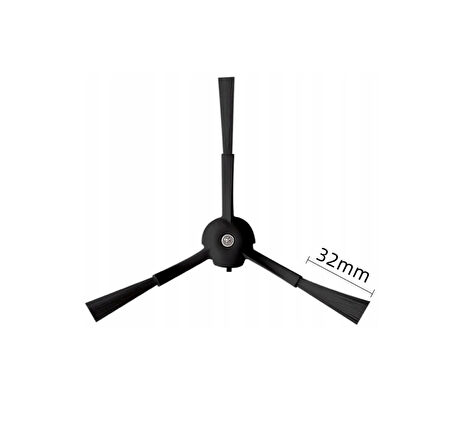 srfn ticaret Xiaomi Roborock S8 / S8 + / S8 Pro Ultra / G20 5 Kollu Fırça (2 Adet Siyah)
