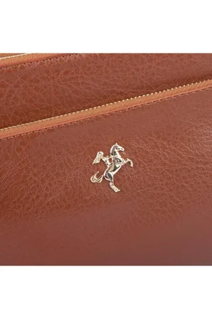 Nas Bag Kadın Çift Gözlü Omuz ve Çapraz Çanta Taba Victoria