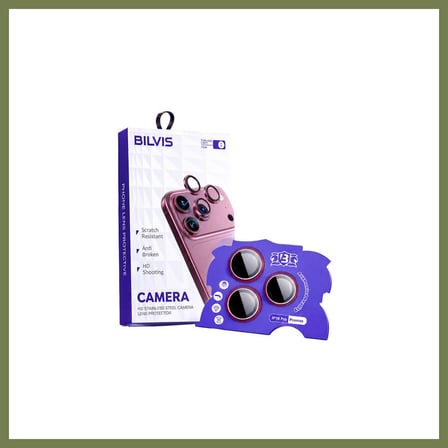Bezos iPhone 18 Pro Max Uyumlu Bilvis Titan Kamera Lens - Bordo SRH