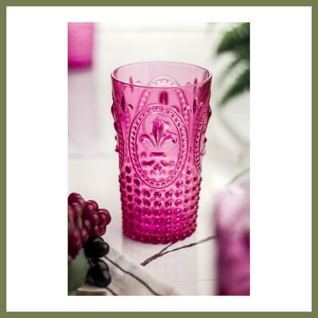 Bezos Akrilik Pembe Tekli Uzun Bardak & Su Meşrubat Bardağı 750 ml ( Büyük Boy & Cam Değildir ) SRH