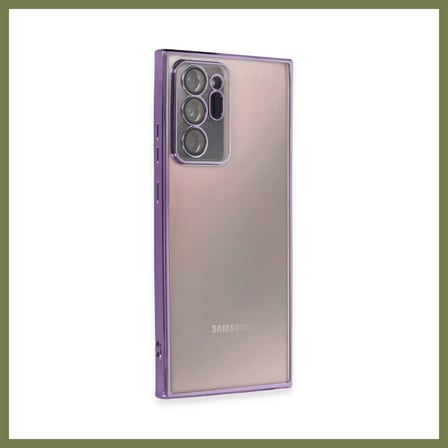Bezos Samsung Galaxy Note 20 Ultra Uyumlu Kılıf Lensli Silikon - Mor SRH