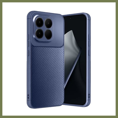Bezos Mi 15T Uyumlu Auto Focus Karbon Kapak - Lacivert SRH