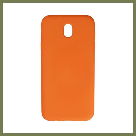 Bezos Samsung Galaxy J7 Pro / J730 Uyumlu Kılıf Nano içi Kadife Silikon - Turuncu SRH