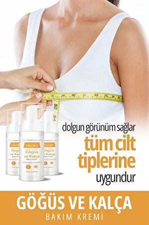 VELORIA Göğüs Ve Kalça Büyütücü Şekillendirici, Dolgunlaştırıcı, Çatlak Giderici, Sıkılaştırıcı Krem 100 ml