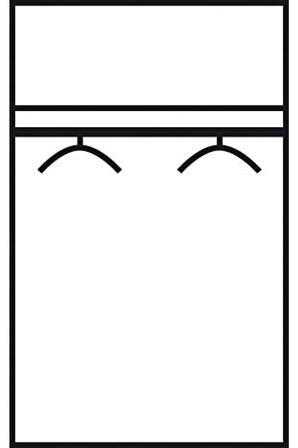 Giyinme Dolabı - Çok Amaçlı Dolap - Gardırop 80 cm Beyaz