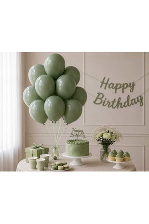 Latex Balon Seti 10'lu-Yeşil