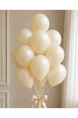 Latex Balon Seti 10'lu- Krem