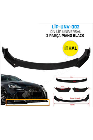 Volvo S60 Uyumlu Batman 3 Parça Piano Black Tampon Eki İthal Ön Lip