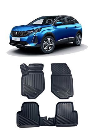 Peugeot 3008 2016 ve Sonrası Araca Özel Kauçuk 4D Havuzlu Paspas Takımı