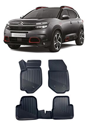 Citroen C5 Aircross 2017 ve Sonrası Araca Özel Kauçuk 4D Havuzlu Paspas Takımı