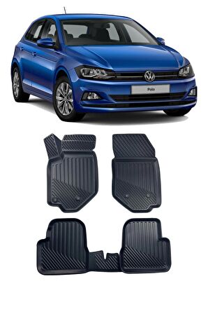 Volkswagen Polo 2019 ve Sonrası Araca Özel Kauçuk 4D Havuzlu Paspas Takımı