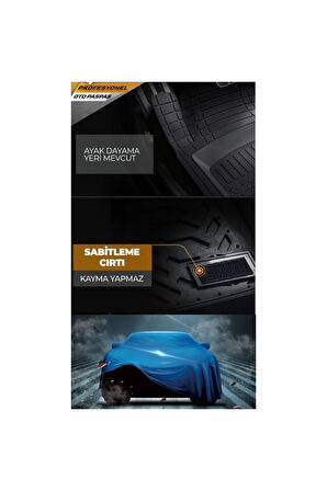 Ford Connect Combi 2002-2013  Platinyum Siyah 4D Havuzlu Oto Paspas Takımı CEPSİZ