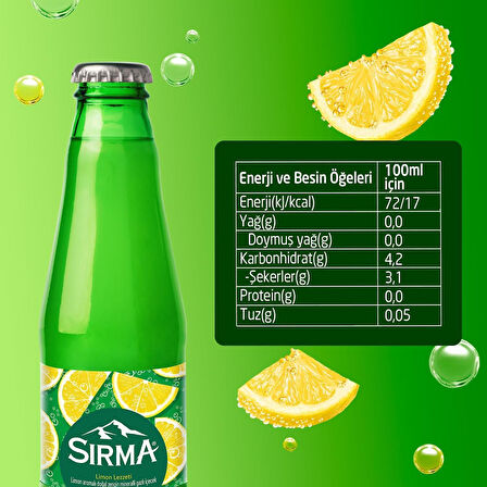 Sırma C Vitaminli Limon Aromalı Doğal Maden Suyu 200 ML X 24 Adet