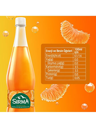 Sırma C Vitaminli Mandalina Aromalı Doğal Maden Suyu 1 Lt X 6 Adet