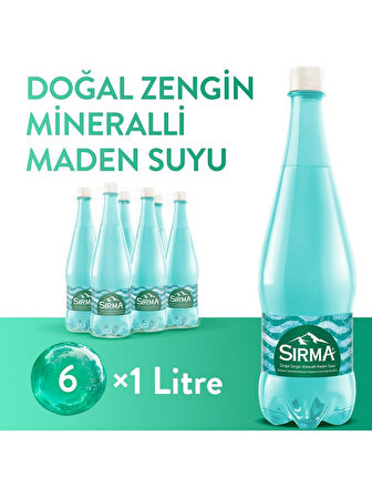 Sırma Doğal Maden Suyu 1 Lt X 6 Adet