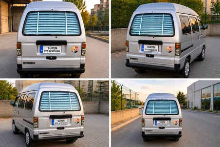 Suzuki Carry Uyumlu Oto Arka Cam Jaluzi Perde Alüminyum Güneşlik