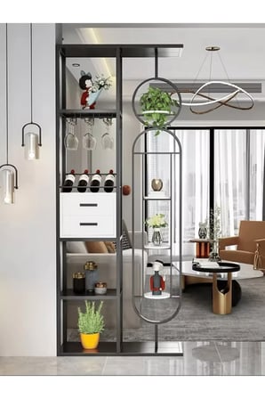 ŞRP1680 Siyah Metal Kitaplık 85x30x220 cm