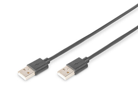 DIGITUS USB 2.0 connection cable, type A M/M, 1.8m, USB 2.0 conform, bl