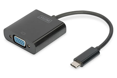 Digitus USB 3.1 (Gen. 1) (USB Tip C) &lt;-&gt; VGA Grafik Adaptörü&lt;br&gt;
Giriş: 1 x USB Tip C erkek (bilgisayar bağlantısı) &lt;br&gt;
Çıkış: 1 x VGA (HD15) dişi (Full HD)&lt;br&gt;
Plastik