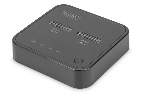 Digitus Çift Yuvalı M.2 NVME SSD ler için Docking Station, Çevrimdışı Klonlama Özelliği, Bağlantı USB-CDigitus Dual M.2 NVME SSD Docking Station With Offline Clone Function, USB-C