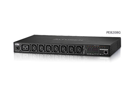 Eco  PDU/Power Distribution Unit (Elektrik Güç Dağıtım Ünitesi), 7 x IEC320 C13 10A maksimum + 1 x IEC320 C19 16A maksimum, 1U form

