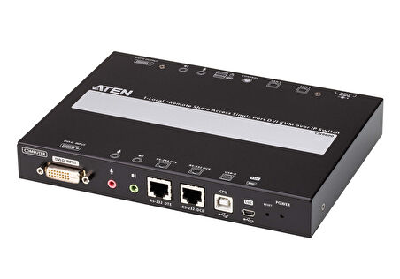 1-Local/Remote Share Access Single Port DVI KVM over IP Switch