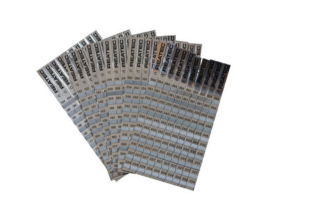 Sıcaklık-Isı Ölçüm Etiketi Ölçüm Aralığı 82°C - 132°C