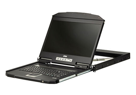 18.5  LCD screen with Full HD resolution of 1920 x 1080, Turkish keyboard (Ultra Short Depth Single Rail WideScreen LCD Console (USB, HDMI))