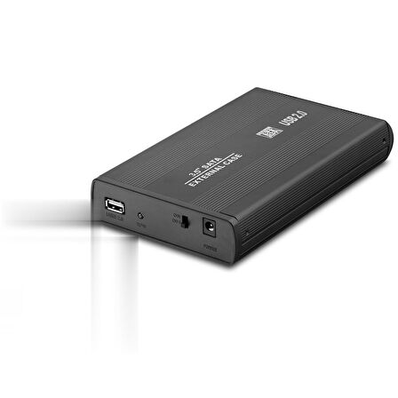 Hdd Kutu Usb2.0 Metal Sata 3.5  Siyah HDX1753