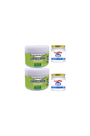 Çörek Otu Kremi 2x150 ml Rahatlatıcı Krem +Snow Kitten 2x50 ml Menthol Balm