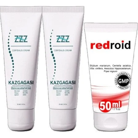 Kaz Gagası Kremi 2x100 ml Rahatlatıcı +Redroid Rahatlatıcı için Bakım Kremi 1x50 ml
