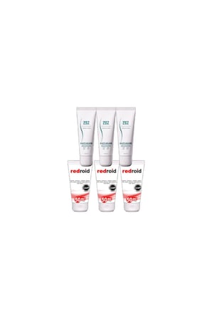 Kaz Gagası Kremi 3x100 ml Rahatlatıcı +Redroid Rahatlatıcı  Krem 3x50 ml