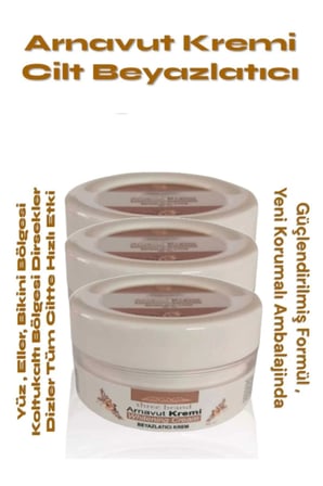 Three Brand Whitening Cream Arnavut Kremi 100 ml Aklık Kremi x 3 Adet