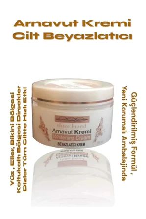 Whitening Cream Arnavut Kremi ,aklık, Beyazlatıcı Krem 100 ml X 3 Adet